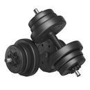 SONGMICS 2-in-1 dumbbell 2x10 kg dumbbell set for home, 1 pair