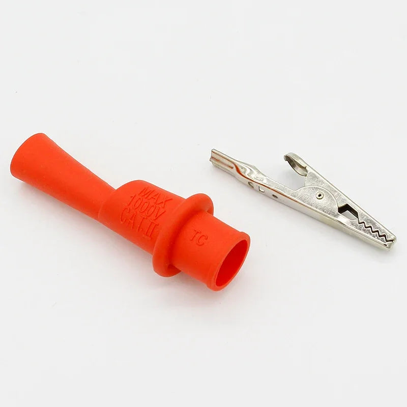 1 Pair Alligator Crocodile Test Clip Clamp For Multimeter Tester Probe New