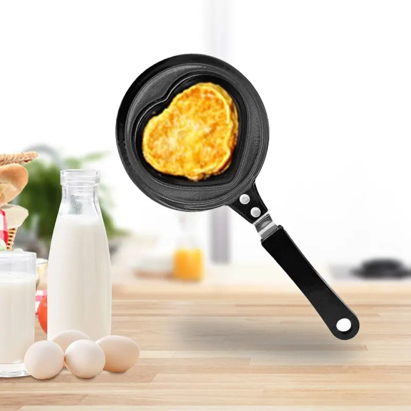 Love Omelet Pan With Handle Pan Mini Cute Cartoon Pattern Fried Eggs Diy Nutritious Breakfast Kitchen Tools Baby Supplement