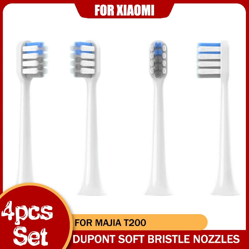 4/6 PCS Toothbrushes Head for XIAOMI MIJIA T200 Soft DuPont Bristle Deep Cleaning Electric Toothbrush Nozzles