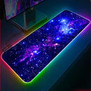 Blue Star Rgb Mouse Pad Gaming Accessories Office Large Mousepad Gamer Anime Desk Mat XXL HD LED Keyboard Pad  Cushion RUG PC ..