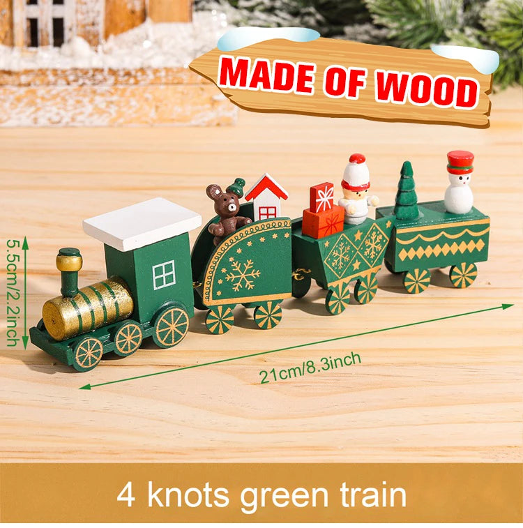 Wooden/Plastic Train Christmas Ornament Merry Christmas Decoration For Home 2024 Xmas Gifts Noel Natal Navidad New Year 2025