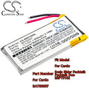 850mAh Wireless Headset Battery for For Cardo Scala Rider Packtal Packtalk Duo SRPT0102 Part Number For Cardo BAT00007