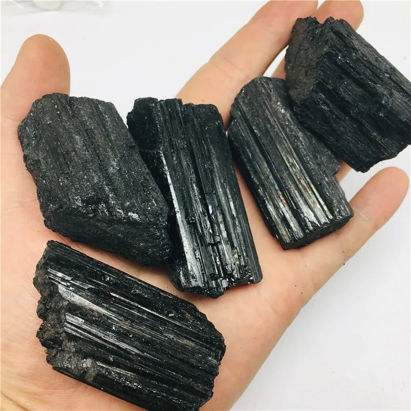 30-400g Natural Black Tourmaline Gravel Raw Gemstone Mineral Specimen Crystal Healing Advanced Collection Eliminate 1pc