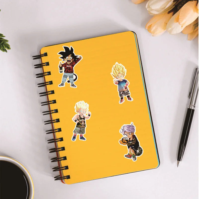 50pcs Anime Dragon Ball Stickers Goku Cartoon Stickers Toy Laptop Motorcycle Suitcase Sticker Kids Christmas Birthday Party Gift