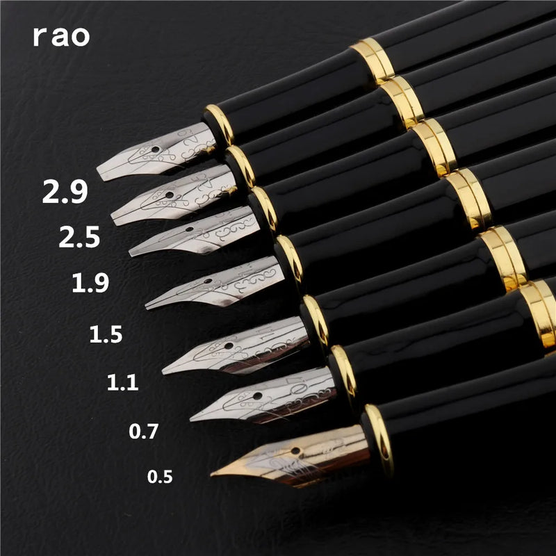 Luxury Quality 389 Black 0.5/0.7/1.1/1.5/1.9/2.5/2.9mm English Calligraphy Fountain Pen Stationary Supplies School Pens