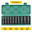 1/2Inch Drive 6-Point Impact Socket Set 10-20 pcs/set 8-32mm Metric Sizes Carbon Steel Impact Socket Set with Hard Storage Box