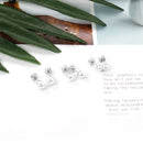 LUXUKISSKIDS 3-5pairs Fake White Pearl Stud Earrings For Woman/Girl Round Ball Press Screw Pack Piercing Stainless Steel Jewelry
