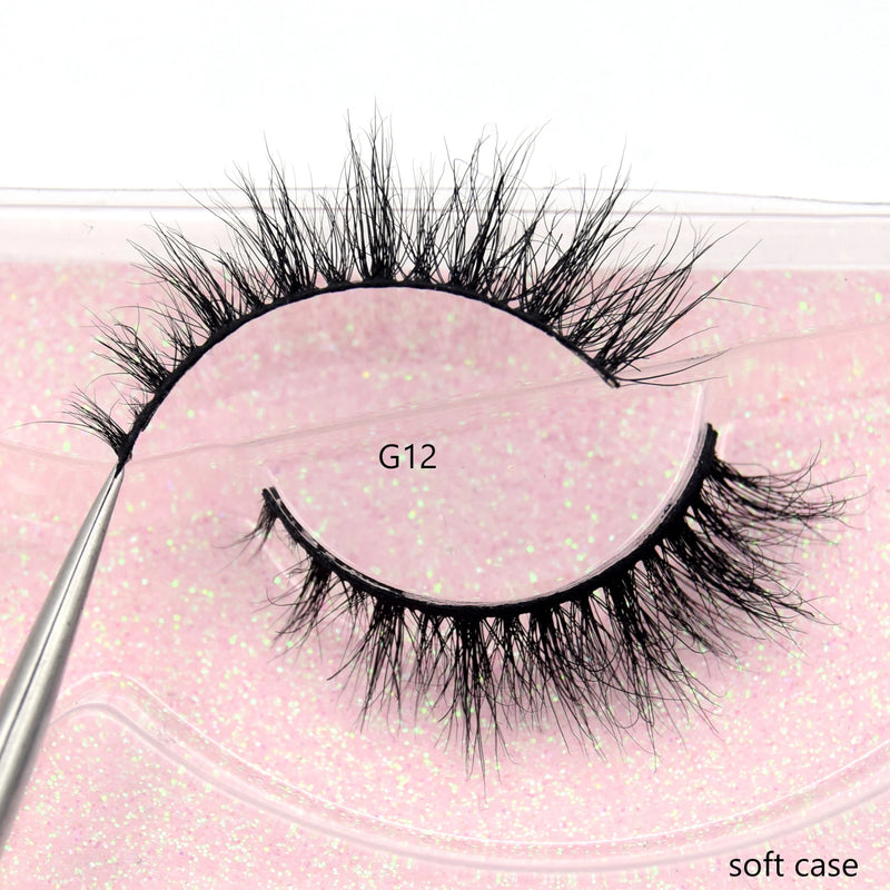 Visofree Half Mink Lashes Make Up False Eyelashes Hand Up Natural Long Mink Lashes Cruelty Free Crisscross Mink Fake Eyelashes