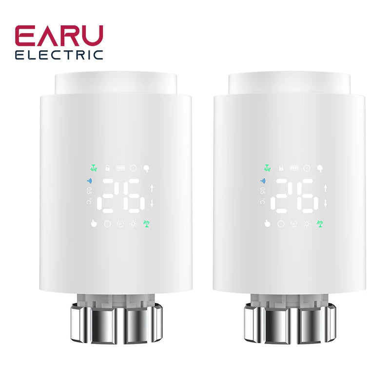 Tuya Smart ZigBee Radiator Actuator TRV Programmable Thermostatic Radiator Valve App Remote Temperature Controller Support Alexa