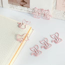 20pcs Creative pink cat Shaped Creative File Clamp Paper Clip Bookmark Holder Paper Decorative Clip for Office School Home