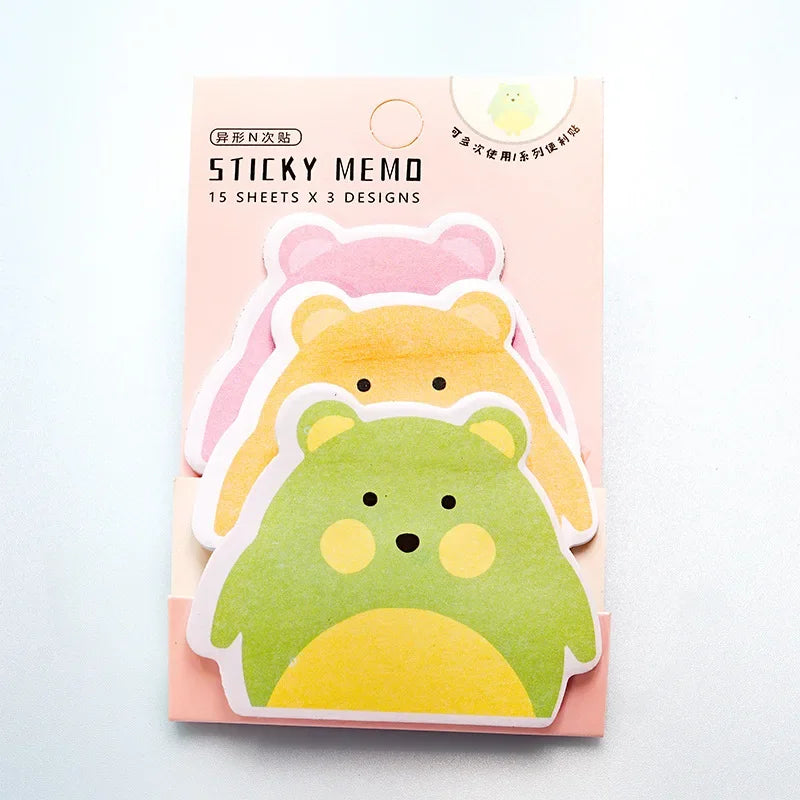 45Sheets Kawaii Paper Sticky Notes Creative Notepad Memo Pads Sticky Notes School Stationery Stickers Posted it Sticky Note Pads