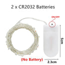 5pcs Copper Wire LED String lights Holiday lighting Fairy lights Garland For Christmas Tree Wedding Party Decoration Lamp CR2032