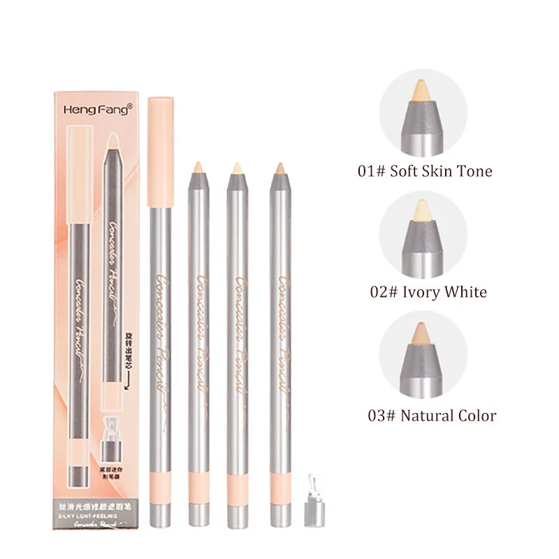 Concealer Pencil Waxy Contour Brighten Silkworm Moisturizing Cover Acne Marks Concealer Stick Natural Matte Finish Face Make Up