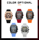 MEGIR Luxury Outdoor Sport Wristwatch for Men Silicone Strap Waterproof Military Quartz Wristwatch Male Clock Chronograph 2218