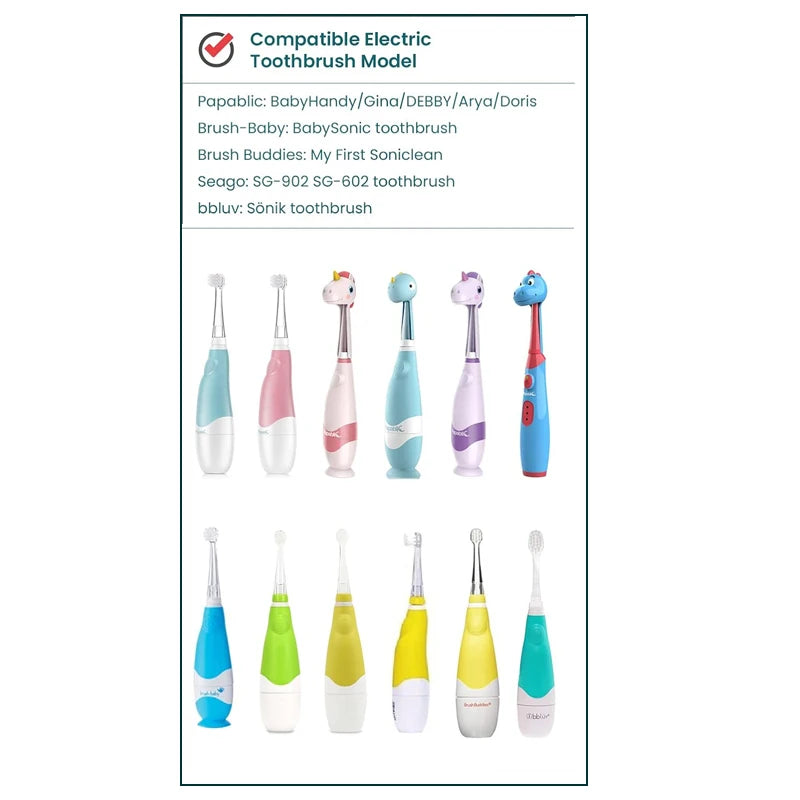 Seago 811 812 Toothbrush Heads Soft Bristles Children Replacement Electric Toothbrush Heads For SG-602 SG-902 Kids Tooth Brush