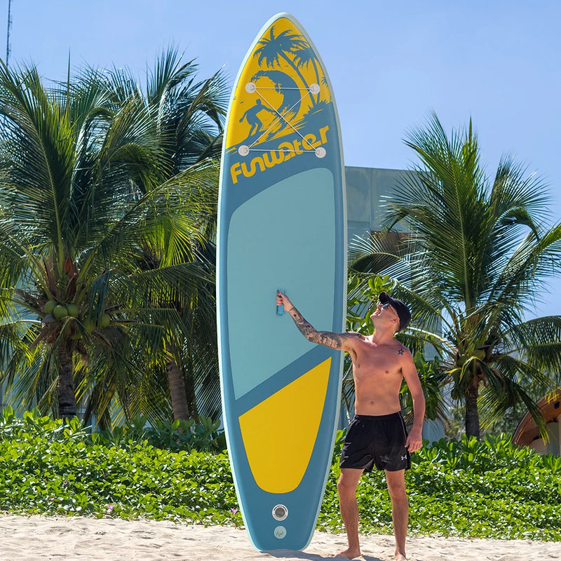 FunWater 350✖87✖15cm Sup Board Inflatable Surfboard Stand Up Paddle Board Inflatable Sup PaddleBoard with Accessories EU Stock