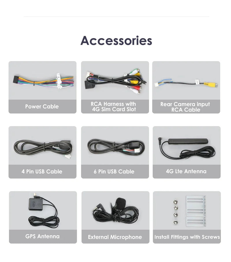 2din Android 13 Auto Car radio Universal Multimedia Video Player GPS Navi Audio Stereo  4G WIFI Carplay Screen Head Unit SWC FM