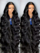30 40 Inch Body Wave 13x6 HD Transparent Lace Front Human Hair Wigs Brazilian 200 Density 13x4 Frontal Wig Pre Plucked For Women
