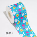 DIY Cartoon Easter Egg Bunny Printed Grosgrain Ribbon For Craft Supplies Sewing Accessories 5 Yards. 88266