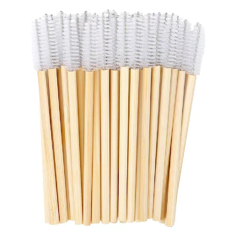 50 Pieces Eco-friendly Disposable Other Cleaning Mouse Wands Bamboo Handle Wooden Lash Spoolies Applicator Eyelash Mascara Brush