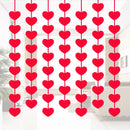 3M Red Love Heart Felt Garlands for Valentine's Day Wedding Heart Hanging Banner Birthday Bridal Shower Party Home Decoration