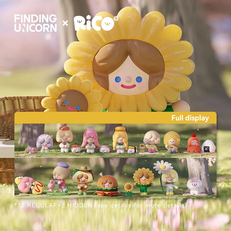 F.UN RiCO Happy Picnic Together Series Blind Box Spring Go Picnic Kawaii Action Figures Mystery Christmas Gift Kid Toy