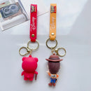 Cute Cartoon Disney Toy Story Buzz Lightyear Woody Lotso Keychain Keyring Gift for Kids Friends Accessories Wholesale