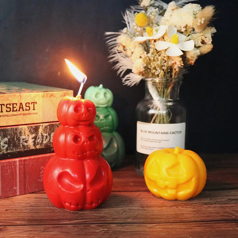 Halloween Pumpkin Candle Silicone Mold DIY Candle Making Soap Resin Chocolate Beeswax Mold Christmas Gifts Craft Home Decor