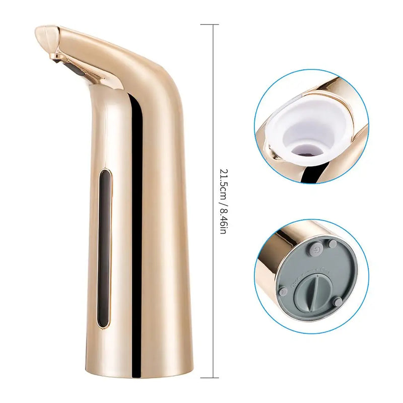 Soap Dispenser Battery Operated Sensor Liquid Dispensers Washroom Gold