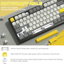 MAMBASNAKE x Ajazz AK820 Pro 75% Mechanical Keyboard and Coiled Cable Hot Swappable