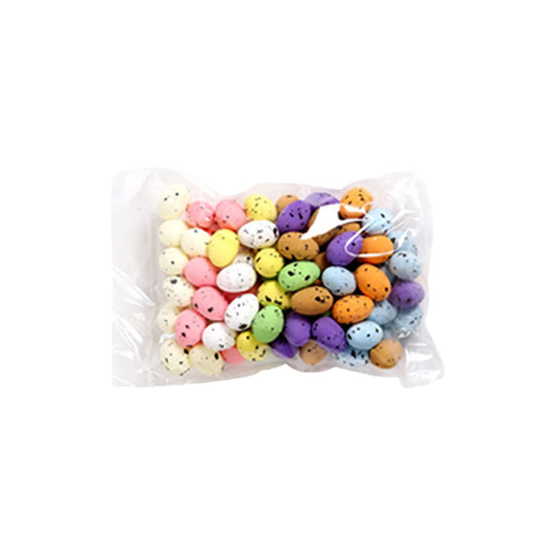 100pcs Easter Foam Decorations Easter Holiday Party Home Furnishing Pendants Eggs Easter Eggs