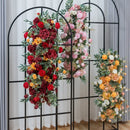 1M Artificial Peony Rose Row Outdoor Wedding Arrangement Row Flower Background Wall Window Table Decoration Strip Flower