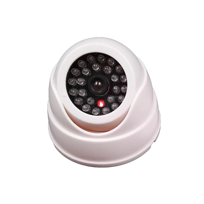 Creative Black Plastic Dome CCTV Dummy Camera Flashing Led Fake Camera Power Via AA Battery Surveillance Security System