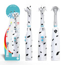 Children's Electric toothbrush kids baby spotted dog features dust cover cartoon type children round head battery