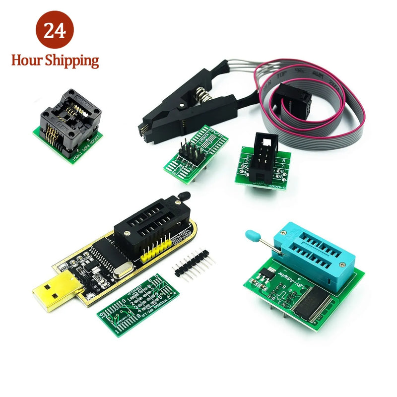 Original CH341A 24 25 Series EEPROM Flash BIOS USB Programmer Module + SOIC8 SOP8 Test Clip For EEPROM 93CXX / 25CXX / 24CXX