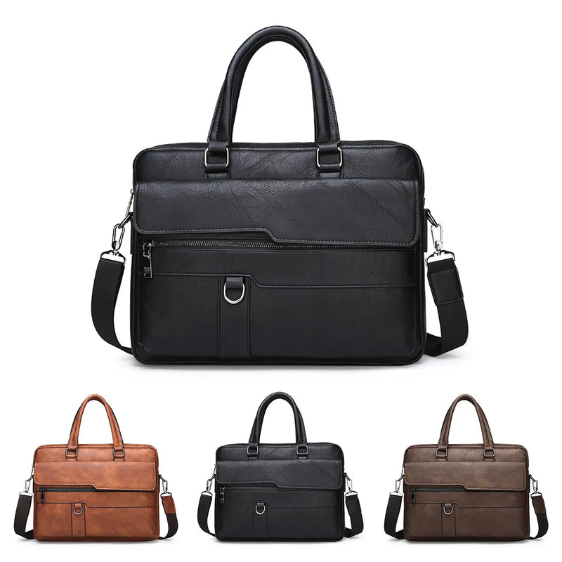 2024 Laptop Bags for Men Executive Briefcase Ma Suitcase Bag Men Leather Business Tote Bag Men's Handbag Luxury Brand Side