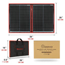 Dokio 100W Flexible Foldable 18V Solar Panel with 12V Controller Kit Portable Solar Panel for Camping/Travel/RV