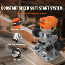 SucceBuy Wood Router 1.25HP 800W Wood Trimmer Combo Tool 30000RPM 6 Variable Speeds for DIY Woodworking Slotting Trimming