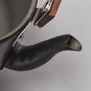 1.1L Camping Water Kettle with Wooden Handle Outdoor Portable Teapot Lightweight Coffee Pot Tourist Tableware