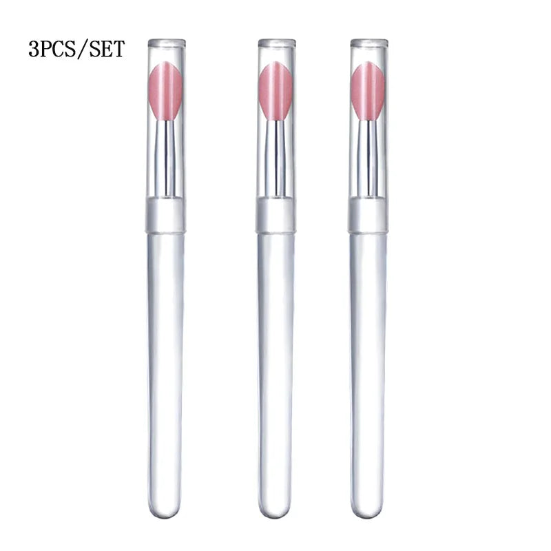 Soft Silicone Applicator Sticks Nail Powder Applying Manicure Brush Tools Washable Nail Art Silicone Pen For Uv Gel Polish