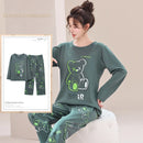 Autumn Nightwear Kawaii Girls PJ Young Women Pajama Sets Pyjamas Femme Cartoon Sleepwear Female Loungewear Pijama Mujer Homewear
