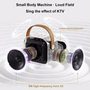 K12 Bluetooth portable karaoke speaker system with 1-2 wireless microphones, suitable for home corner