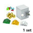 MOC Creative Building Blocks Dollar Cents Money Coins Cash Bill City Gold Silver Treasure Chests Bricks 3069 30385 Printed Tile