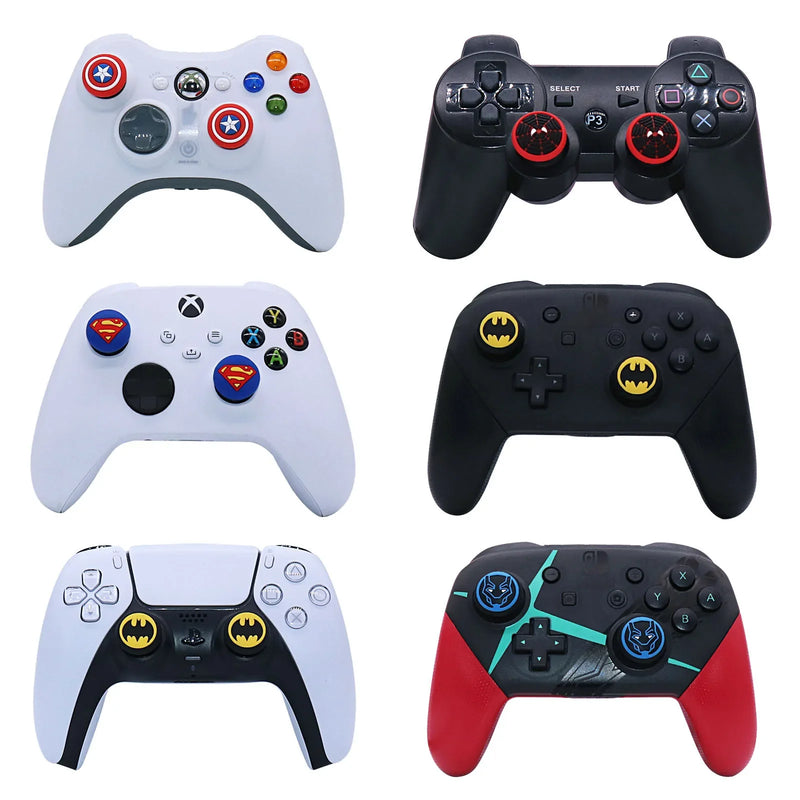 1pair Thumb Grip Cap Cover for Playstation Spiderman 5 PS5 PS4 Xbox Series XS Game Joystick Controller Accessories Thumbstick