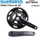 Shimano GRX RX600 Crank 2x10Speed Road Bike Crankset 170MM 172.5MM 175MM 46-30T Chainring 20S Gravel Crankset For Road Cycling