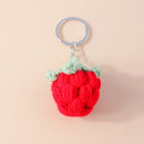 Lovely Handmade Knitted Flower KeychainCrocheted Key Rings for Women Girls Handbag Pendants Charms DIY Jewelry Gifts