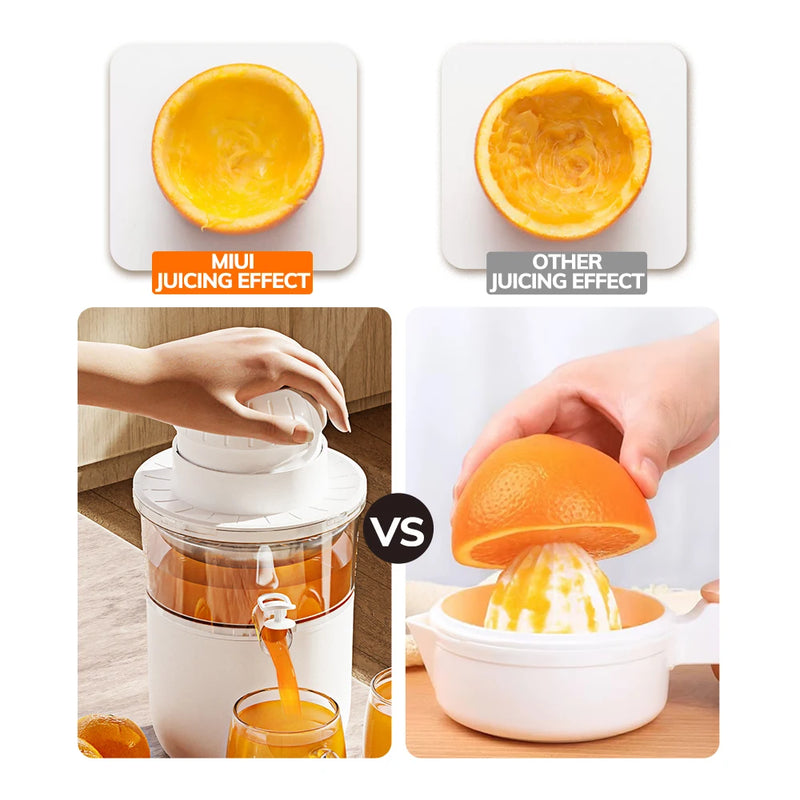 MIUI 850W Citrus Juicer Squeezer with 2 Cones, Stainless Steel Quiet Orange Electric  Juice Extractor Machine, Large Capacity