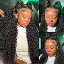 Deep Wave 13x6 HD Transparent Lace Front Human Hair Wigs Brazilian Water Wave 13x4 Lace Frontal Wig For Women 4x4 Lace Wigs