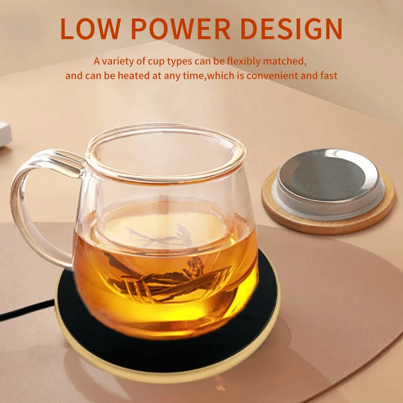 DC 5V USB Coffee Mug Cup Warmer Milk Tea Water Cup Heating Electric Touch Pad Temperature Adjustable Hot Tea Maker Heater Warmer